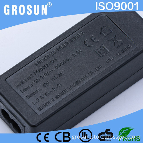 power supply 12V 1.2A switching power adapter in AC DC adapter grosun